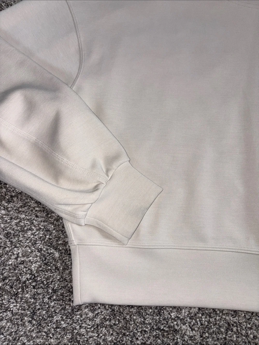 Lululemon Softstreme Perfectly Oversized Cropped Crew Bone